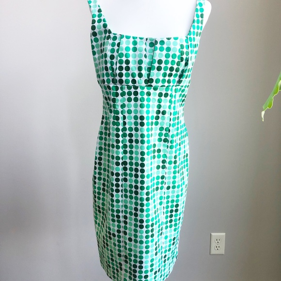 SOLD! CK Green Polka Dot Dress Sz 10 - Picture 3 of 6